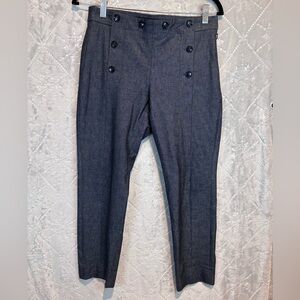 Banana Republic “Sloan” Petite Gray Sailor Button Dress Pants — Size 4P